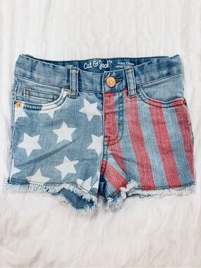 Hard to find 3T Flag Design Cat & Jack Stars and Stripes Girl Denim Jeans